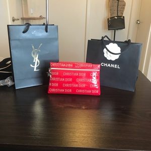 NWOT’s Christian Dior Red Holiday Christmas Clutch or Cosmetic Bag!